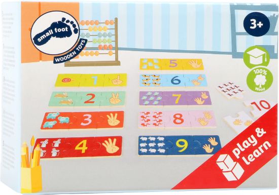 Small Foot Drevené puzzle Počítanie