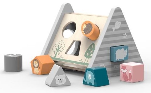 Viga Drevená vkladačka s ozubenými kolieskami