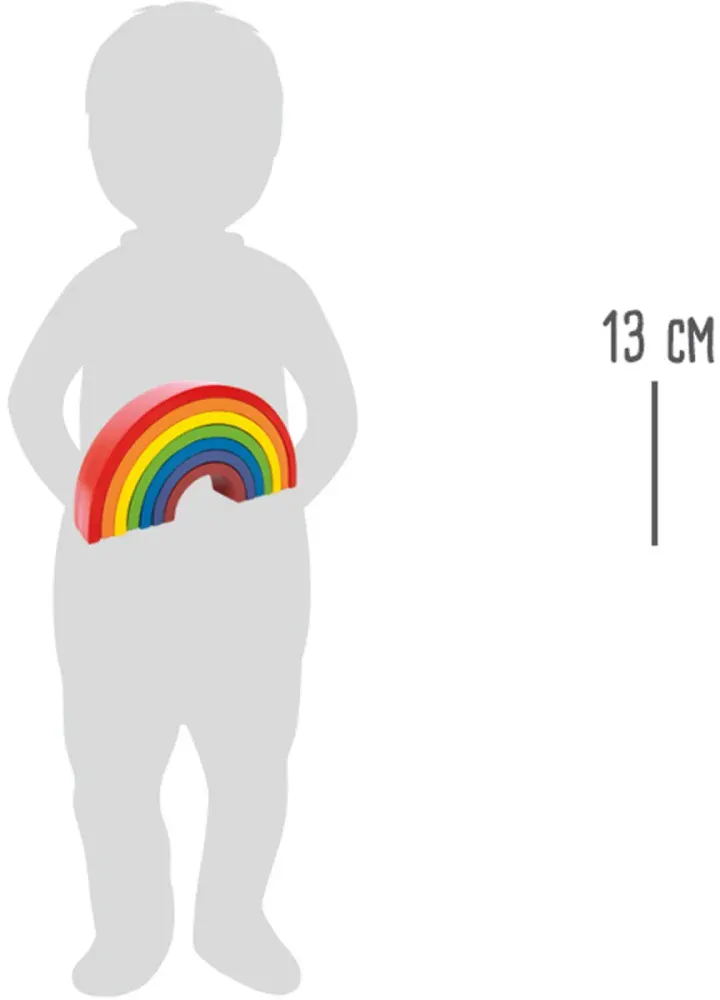 Small Foot Drevená motorická Dúha 7 ks