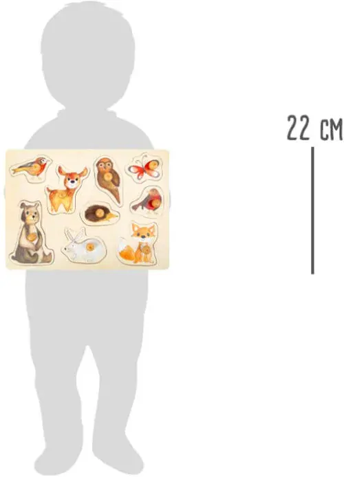 Small Foot Drevené puzzle s úchytom Lesné zvieratká