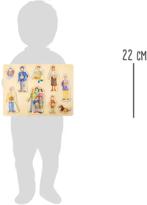 Small Foot Drevené puzzle s úchytom Rodina