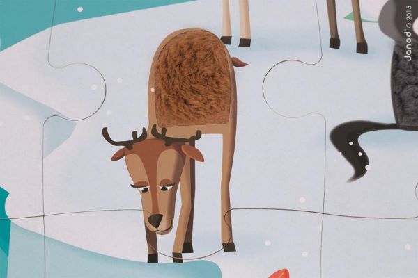 Janod Puzzle dotykové Život na ľade s textúrou