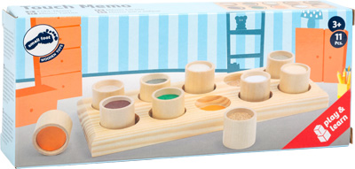 Small Foot Drevená doska Hmatové pexeso pre ruky