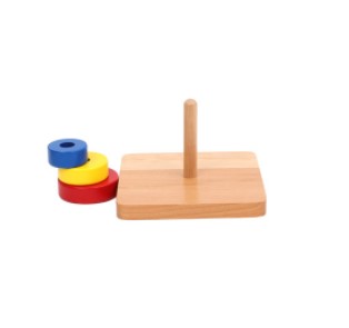 Montessori Farebné krúžky na kolíku