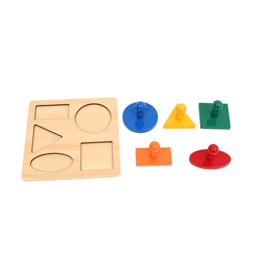 Montessori Puzzle 5 tvarov - veľké úchyty