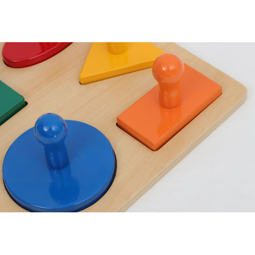 Montessori Puzzle 5 tvarov - veľké úchyty