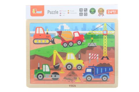 Viga Drevené puzzle Stavba 24 ks