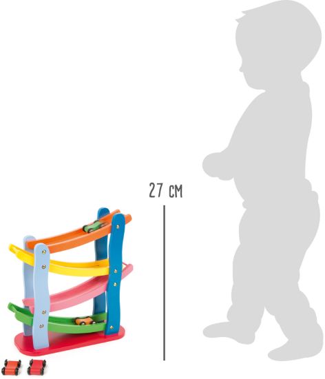 Small Foot Drevená pretekárska dráha 4 autíčka