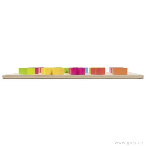 Goki Drevené vkladacie 3D puzzle Abeceda