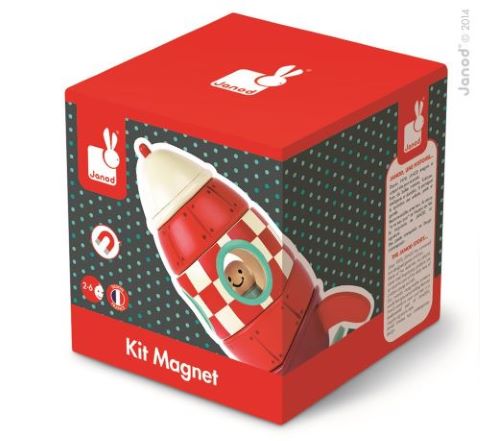 Janod Drevená magnetická skladačka Raketa