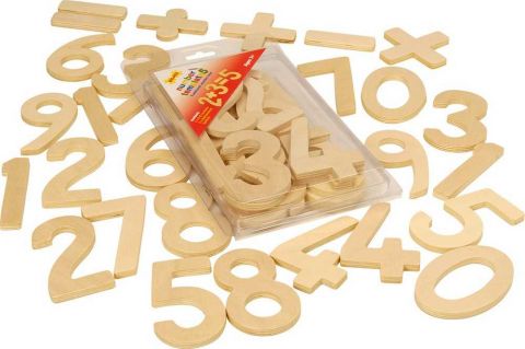 Bigjigs Toys Drevené číslice so znamienkami