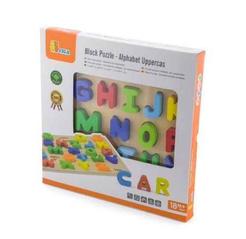 Viga Drevená vkladačka 3D Písmená