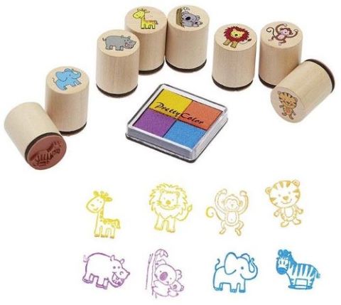Goki Drevené pečiatky Divoké zvieratká 