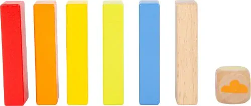 Small Foot Drevená Jenga dúhová