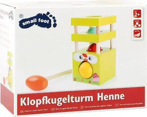 Small Foot Drevená zatĺkacia veža Sliepka