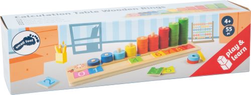 Small Foot Drevená hra Počítacia doska s krúžkami