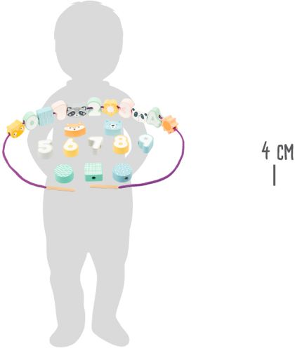 Small Foot Navliekanie korálikov v pastelových farbách