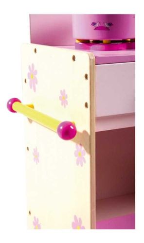 Small Foot Detská drevená ružová kuchynka