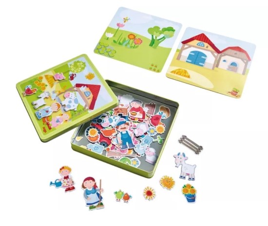 Haba Magnetická hračka Farma v kovovej krabici