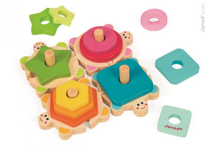 Janod Drevená skladačka a vkladačka Korytnačky 