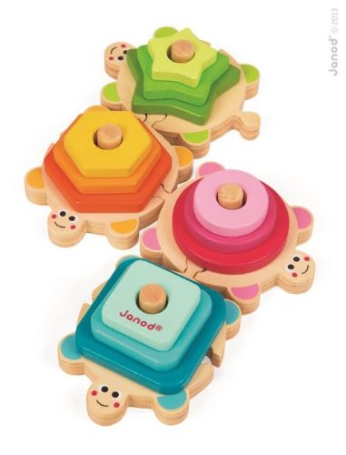 Janod Drevená skladačka a vkladačka Korytnačky 