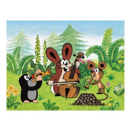 Dino Drevené kocky kubus Krtko a priatelia 12 ks