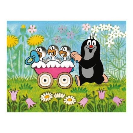 Dino Drevené kocky kubus Krtko a priatelia 12 ks