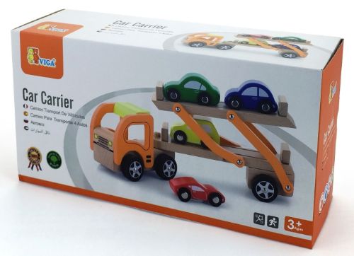 Viga Drevený ťahač s autami