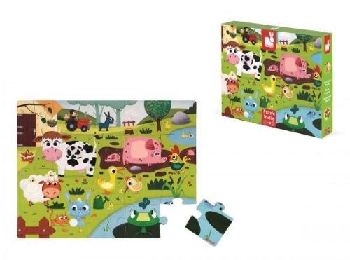 Janod Puzzle dotykové Zvieratká na farme