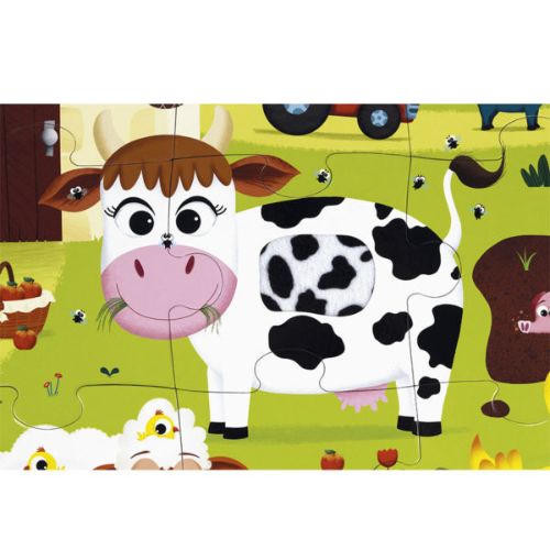 Janod Puzzle dotykové Zvieratká na farme