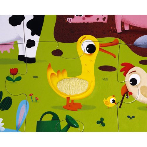 Janod Puzzle dotykové Zvieratká na farme