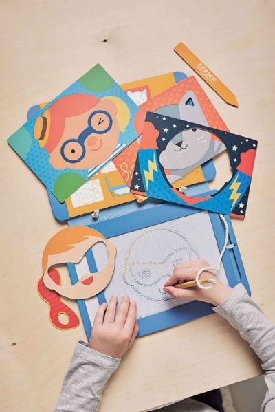 Petitcollage Magnetická kresliaca tabuľka Vtipné tváre