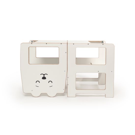 Craffox Montessori multifunkčná učiaca veža Medveď biely