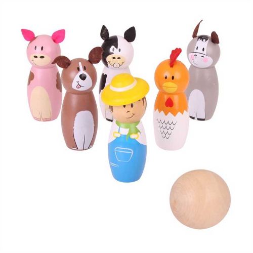 Bigjigs Toys Drevené kolky Farma