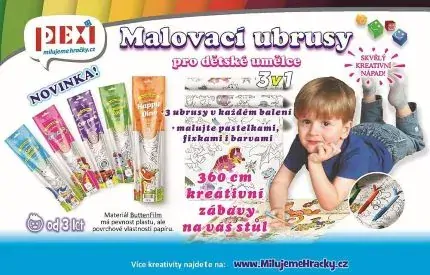 Pexi Maľovacie obrusy ZOO 3 ks