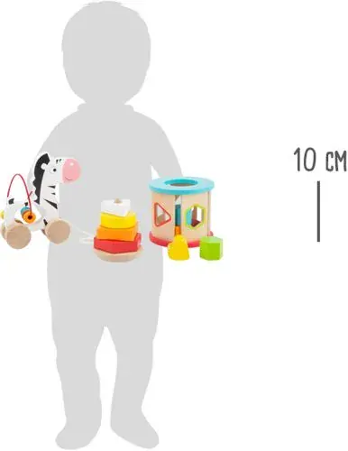 Small Foot Sada drevených motorických hračiek - natrhnutý kartónový obal