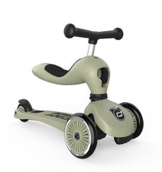 Scoot & Ride Odrážadlo kolobežka 2v1 Highwaykick 1 olive