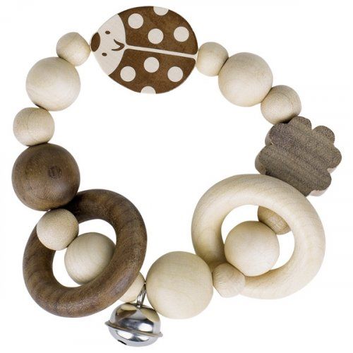 Heimess Drevená hrkálka Lienka prírodná