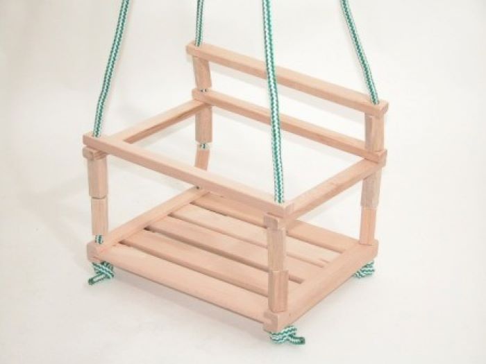 Wiky Drevená hojdačka prírodná 3v1