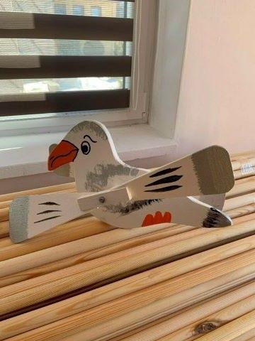 Drevená vrtuľka Čajka