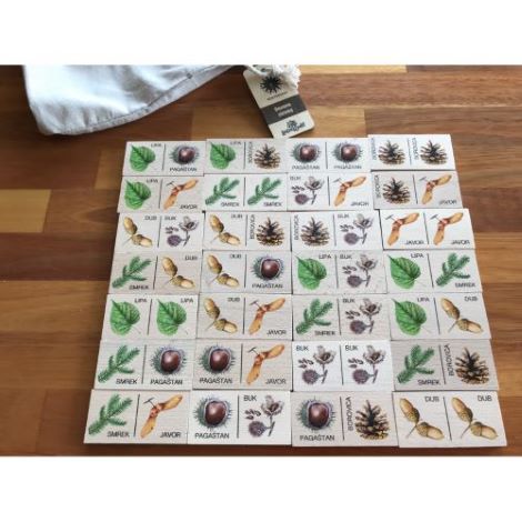 Lesní svět Edukačné domino Stromy