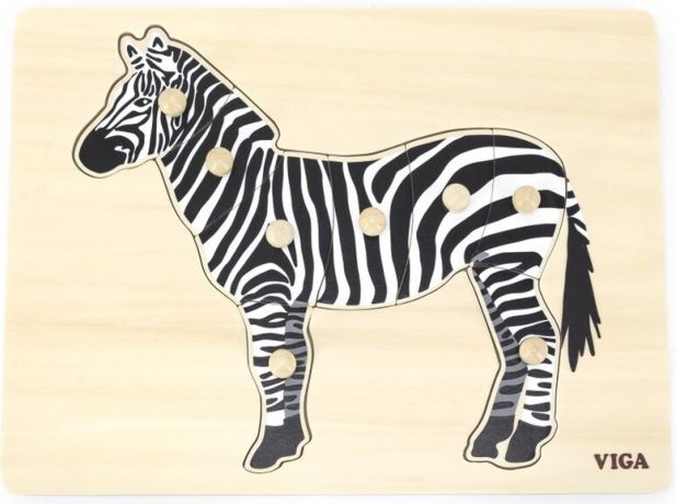 Viga Drevená montessori vkladačka Zebra