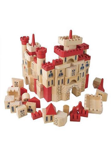 Goki Drevená stavebnica Zámok 150 ks