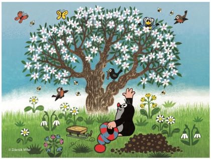 Dino Drevené kocky kubus Krtkov rok 12 ks