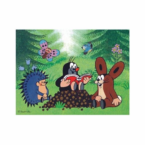 Dino Drevené kocky kubus Krtko a zvieratká 12 ks