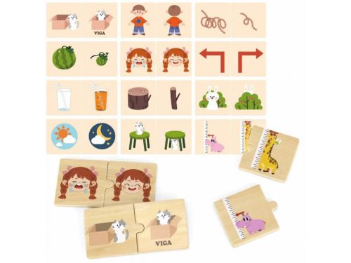 Viga Drevené puzzle Protiklady