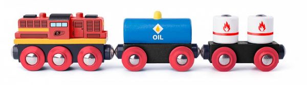 Woody Diesel lokomotíva s nákladným vlakom