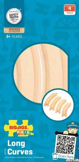 Bigjigs Rail Dlhé kruhové koľaje 17 cm 4 ks