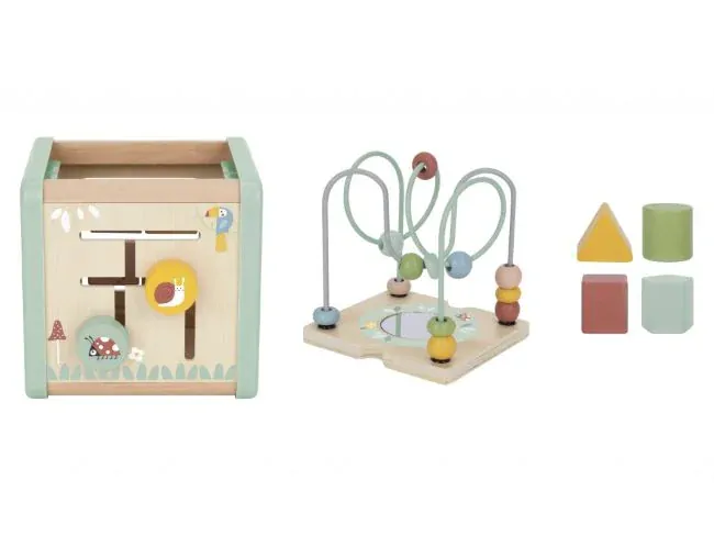 Tooky Toy Kocka s aktivitami Lúka Pastel