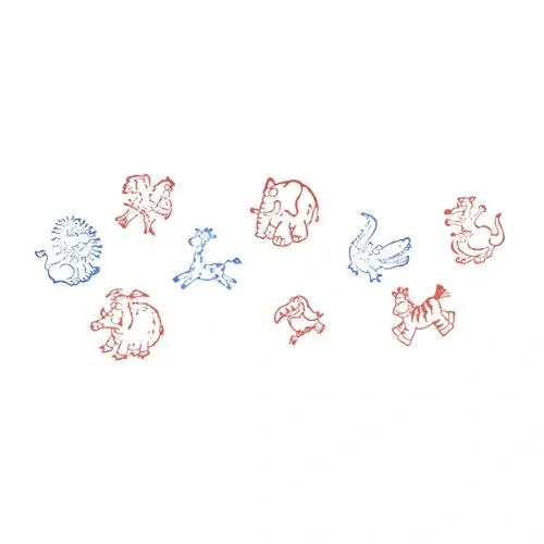 Goki Drevené pečiatky Divoké zvieratká 1ks